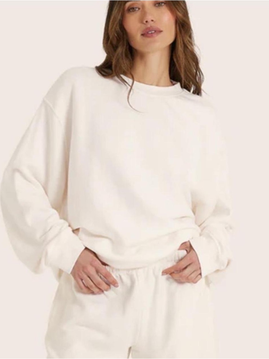 Set Active Cream Crewneck + Sweatpants Set Xs